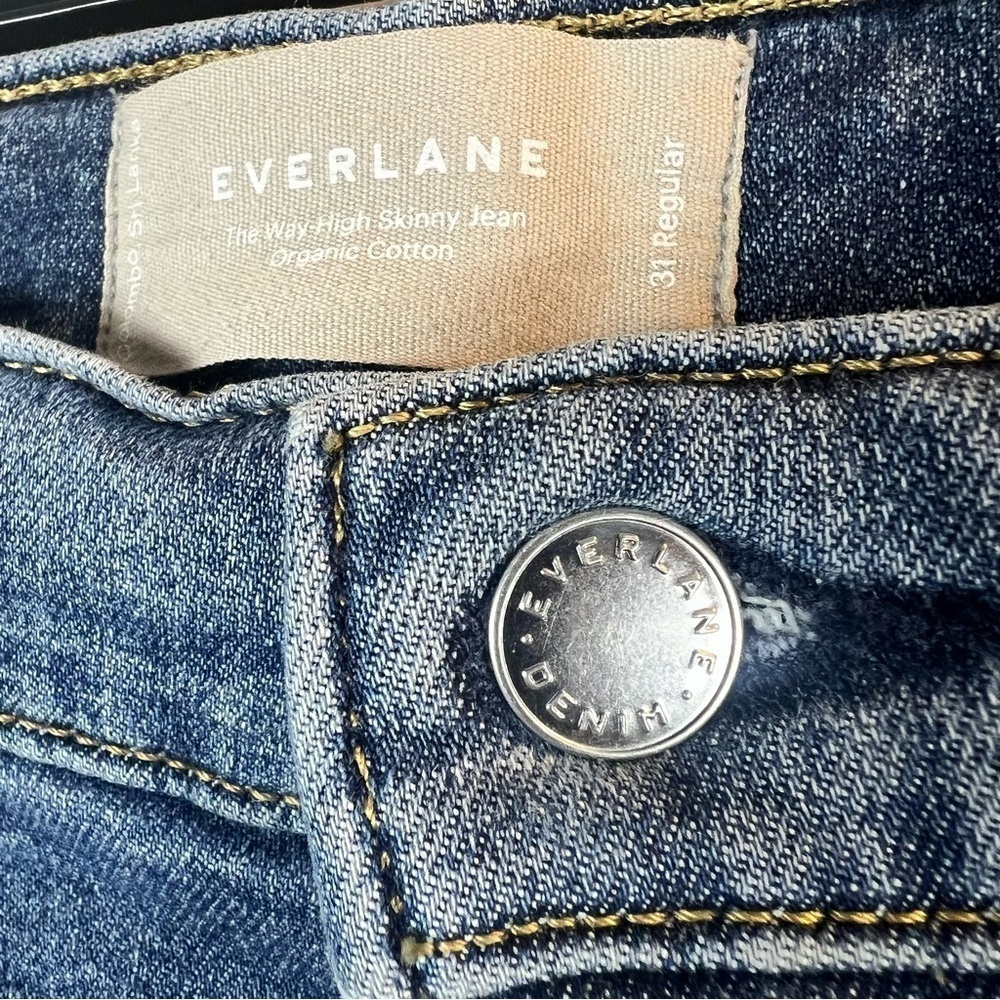 Everlane The Way High Skinny Jeans organic Cotton Women's Blue Jeans size: 31 R - Picture 6 of 14